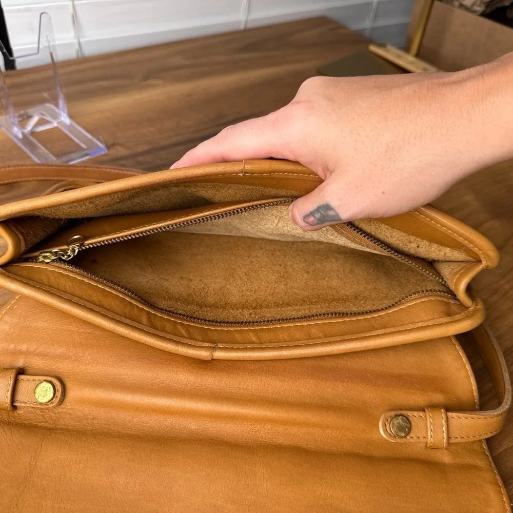 Coach Vintage Tribeca Convertible Clutch Crossbody Bag Tan M7D-9091 Made in USA
